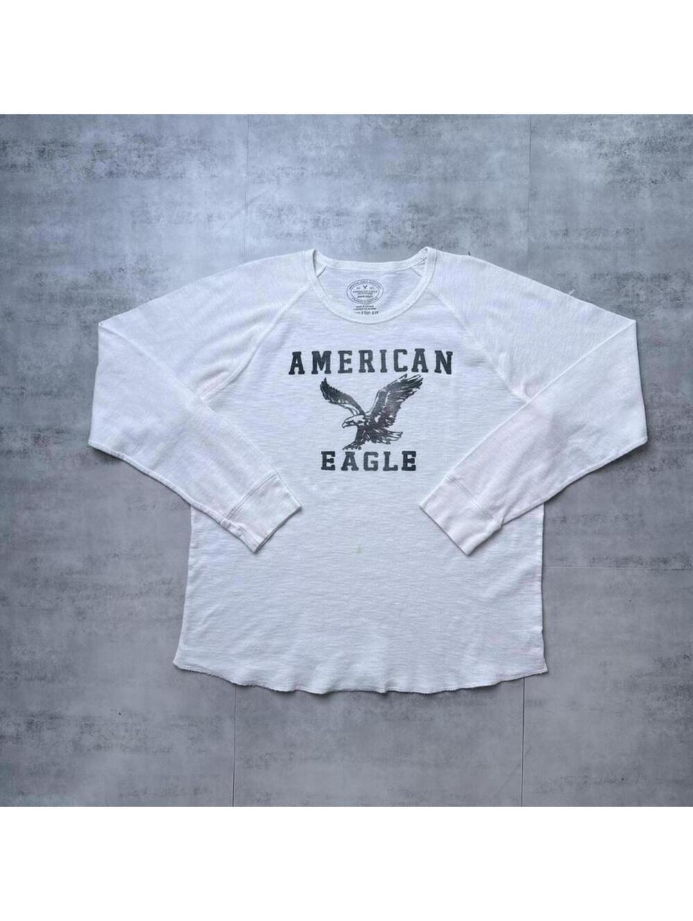 Y2K American Eagle 00s Thermal White Long sleeve shirt